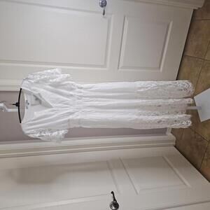 J GEE White Lace Maxi Dress Size S